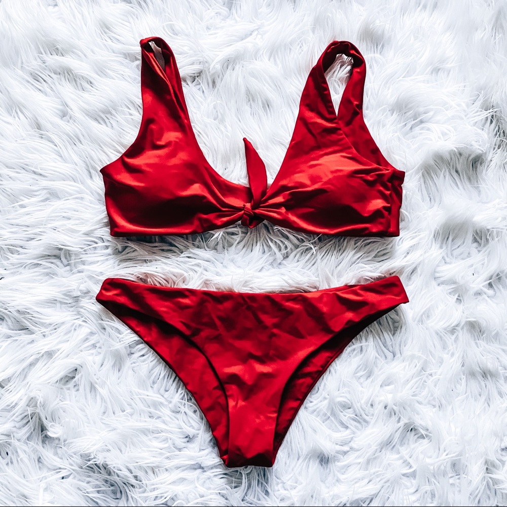 Zaful red tie bikini